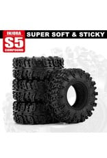 INJORA INJT7019 AXIAL SCX30 0.7" SWAMP CLAW MICRO ROCK CRAWLER TIRES (4) (36MM OD) (S5) W/FOAM INSERTS