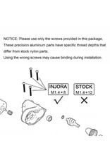 INJORA INJSCX30-11BK AXIAL SCX30 ALUMINUM TRANSMISSION GEARBOX SET