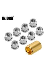INJORA INJSCX30-12-8 AXIAL SCX30 2MM STAINLESS STEEL WHEEL NUTS (8)
