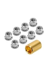 INJORA INJSCX30-12-8 AXIAL SCX30 2MM STAINLESS STEEL WHEEL NUTS (8)