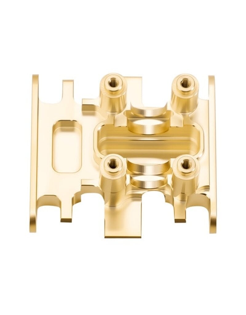 INJORA INJSCX30-06BR AXIAL SCX30 BRASS SKID PLATE (GOLD) (17.8G)