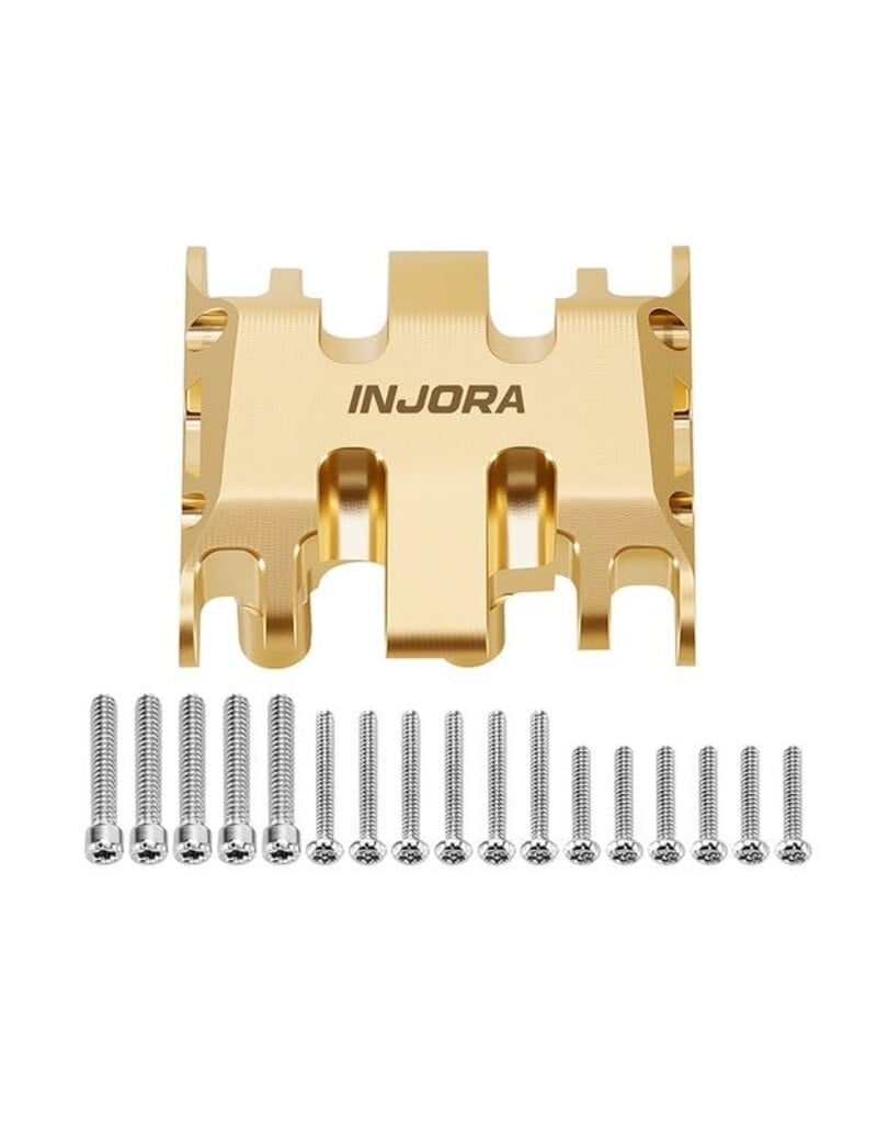 INJORA INJSCX30-06BR AXIAL SCX30 BRASS SKID PLATE (GOLD) (17.8G)