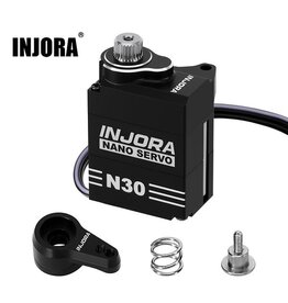 INJORA INJINJS-N30 SCX30 N30 NANO HIGH TORQUE METAL GEAR ALUMINUM SERVO W/SERVO SAVER