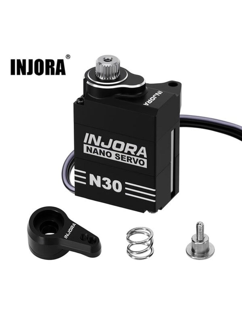 INJORA INJINJS-N30 SCX30 N30 NANO HIGH TORQUE METAL GEAR ALUMINUM SERVO W/SERVO SAVER