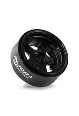 INJORA INJW7002BK-18 AXIAL SCX30 0.7" 5-SPOKE ALUMINUM MICRO ROCK CRAWLER BEADLOCK WHEELS (BLACK) (4) (3.4G EA)