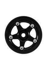 INJORA INJW7002BK-18 AXIAL SCX30 0.7" 5-SPOKE ALUMINUM MICRO ROCK CRAWLER BEADLOCK WHEELS (BLACK) (4) (3.4G EA)