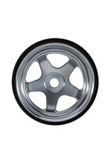 INJORA INJW7002TI-18 AXIAL SCX30 0.7" 5-SPOKE ALUMINUM MICRO ROCK CRAWLER BEADLOCK WHEELS (TITANIUM) (4) (3.4G EA)