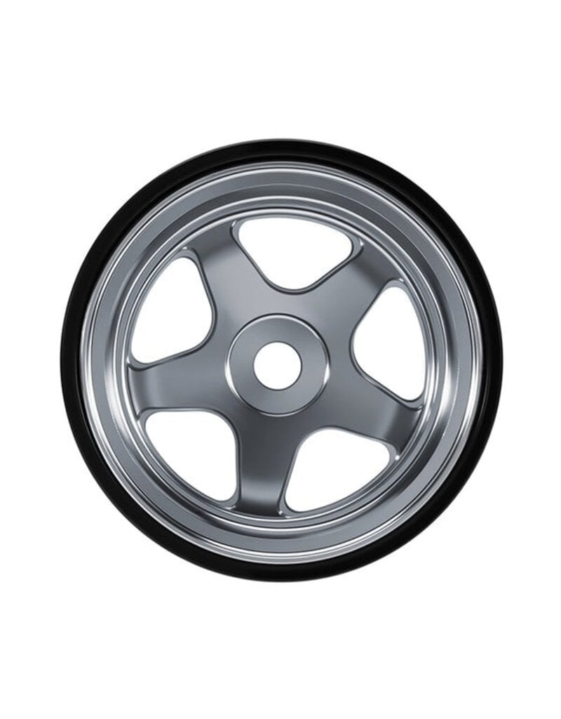 INJORA INJW7002TI-18 AXIAL SCX30 0.7" 5-SPOKE ALUMINUM MICRO ROCK CRAWLER BEADLOCK WHEELS (TITANIUM) (4) (3.4G EA)