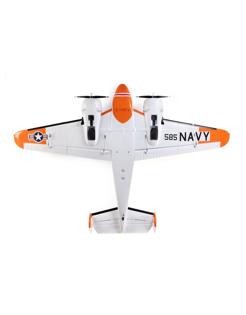 E-FLITE EFL-3726 BEECHCRAFT D18/RC-45J 1.5M BNF BASIC WITH AS3X+ AND SAFE
