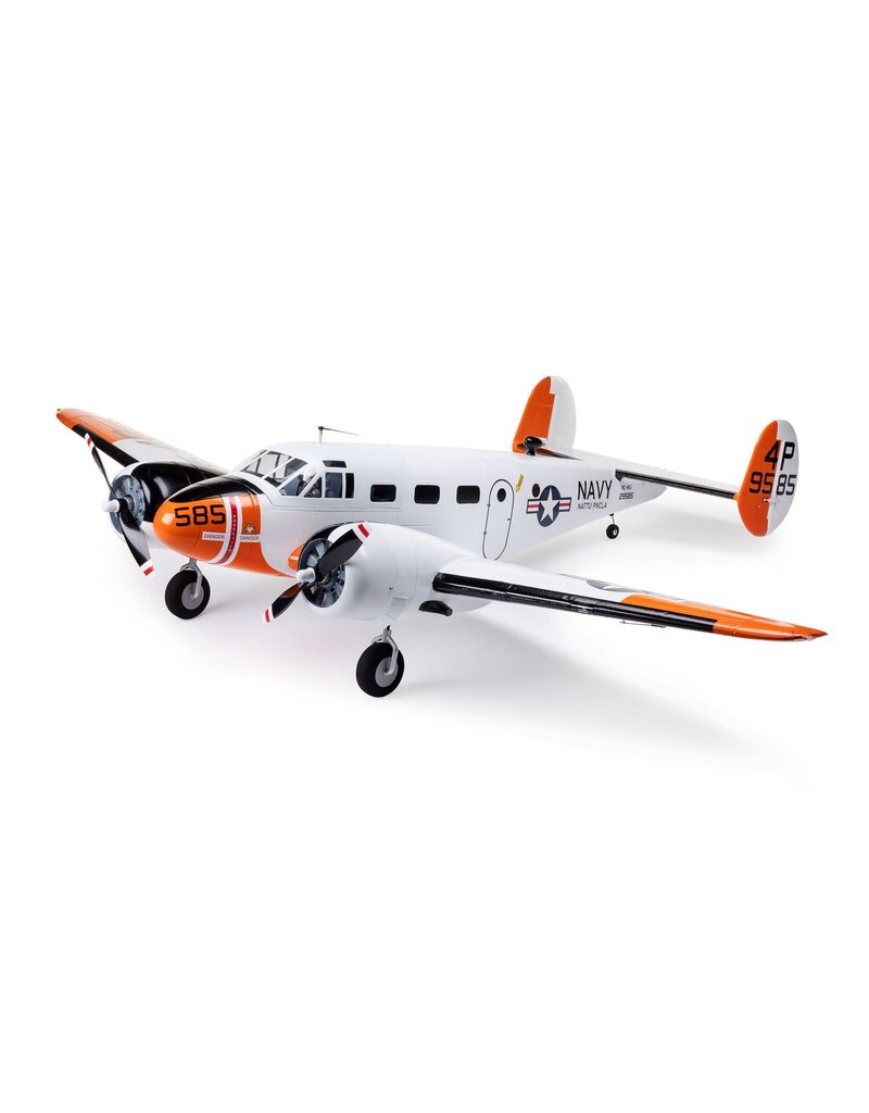E-FLITE EFL-3726 BEECHCRAFT D18/RC-45J 1.5M BNF BASIC WITH AS3X+ AND SAFE