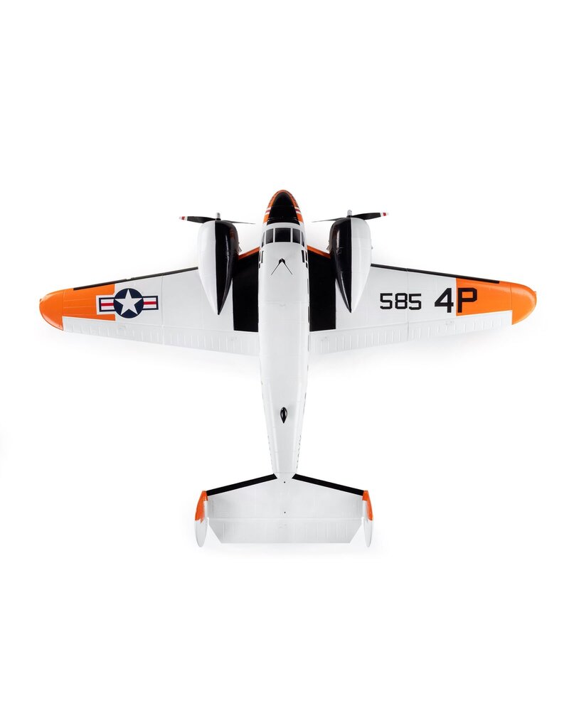 E-FLITE EFL-3726 BEECHCRAFT D18/RC-45J 1.5M BNF BASIC WITH AS3X+ AND SAFE