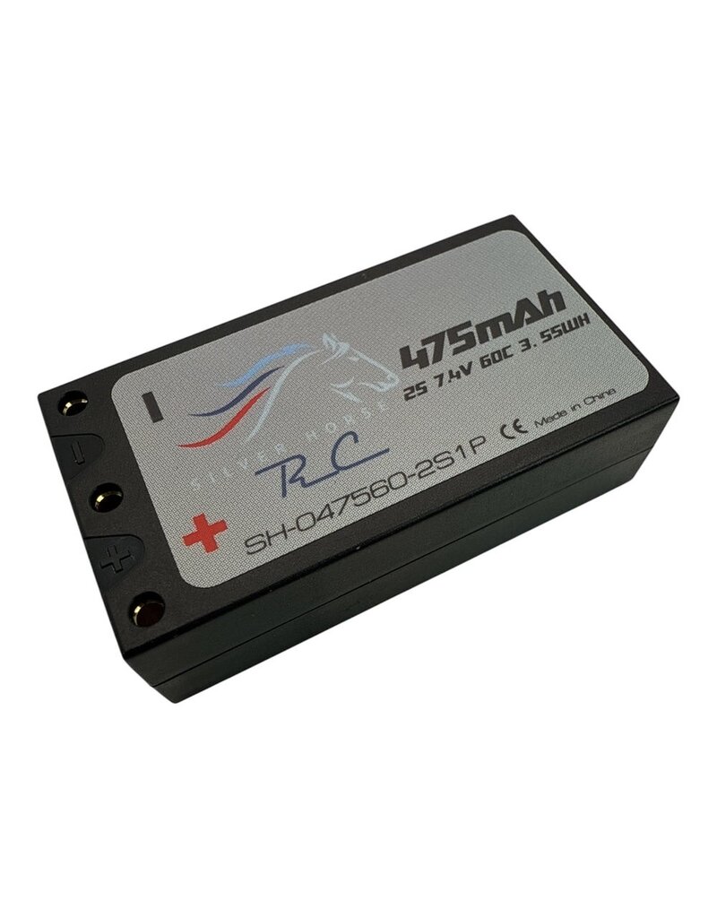 SILVER HORSE SHRC SH0832 2S LIPO 7.4V 475MAH 60C HARD CASE BATTERY: