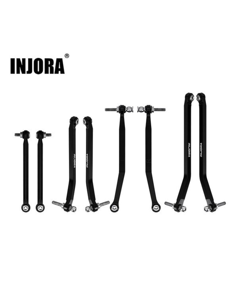 INJORA INJSCX30-02BK AXIAL SCX30 ALUMINUM HIGH CLEARANCE SUSPENSION LINKS SET (BLACK)