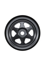 INJORA INJW7001TI-18 AXIAL SCX30 0.7" 6-SPOKE ALUMINUM MICRO ROCK CRAWLER BEADLOCK WHEELS (TITANIUM) (4) (4G EA)