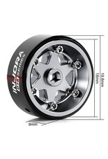 INJORA INJW7001TI-18 AXIAL SCX30 0.7" 6-SPOKE ALUMINUM MICRO ROCK CRAWLER BEADLOCK WHEELS (TITANIUM) (4) (4G EA)
