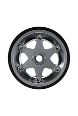 INJORA INJW7001TI-18 AXIAL SCX30 0.7" 6-SPOKE ALUMINUM MICRO ROCK CRAWLER BEADLOCK WHEELS (TITANIUM) (4) (4G EA)