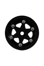 INJORA INJW7001BK-18 AXIAL SCX30 0.7" 6-SPOKE ALUMINUM MICRO ROCK CRAWLER BEADLOCK WHEELS (BLACK) (4) (4G EA)