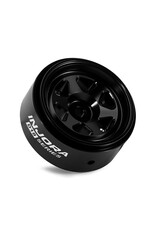 INJORA INJW7001BK-18 AXIAL SCX30 0.7" 6-SPOKE ALUMINUM MICRO ROCK CRAWLER BEADLOCK WHEELS (BLACK) (4) (4G EA)