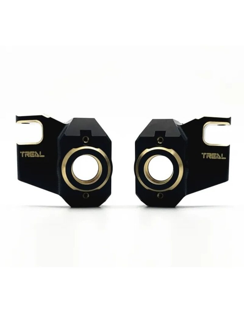 TREAL TRLX00301A8SL BRASS FRONT STEERING KNUCKLES FOR SCX10III STRAIGHT AXLE