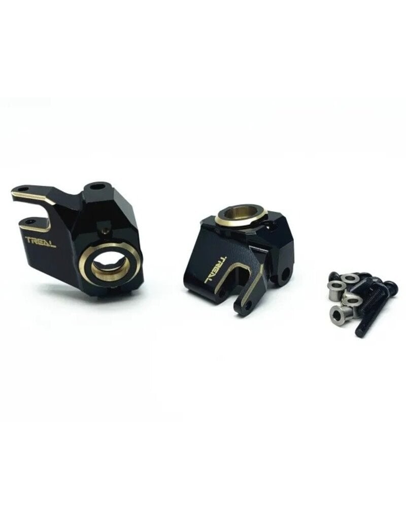 TREAL TRLX00301A8SL BRASS FRONT STEERING KNUCKLES FOR SCX10III STRAIGHT AXLE