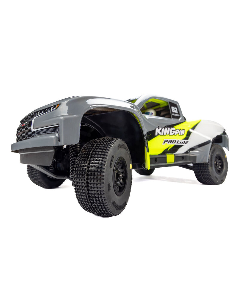 PROLINE RACING PRO1028510 KING-PIN F/R TIRES MOUNTED 12MM HEX BLACK SPLIT SIX (4) FOR ARRMA MOJAVE GROM