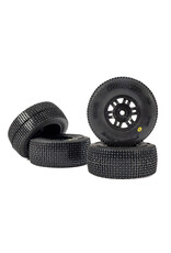 PROLINE RACING PRO1028510 KING-PIN F/R TIRES MOUNTED 12MM HEX BLACK SPLIT SIX (4) FOR ARRMA MOJAVE GROM