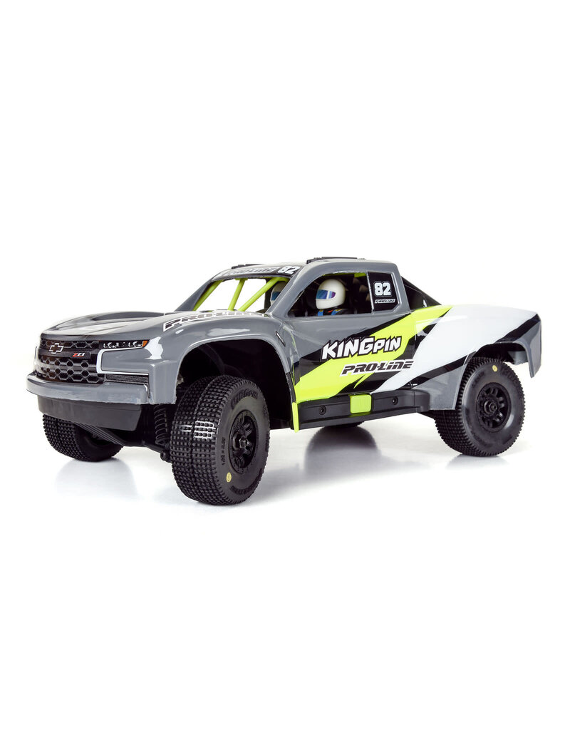 PROLINE RACING PRO1028510 KING-PIN F/R TIRES MOUNTED 12MM HEX BLACK SPLIT SIX (4) FOR ARRMA MOJAVE GROM