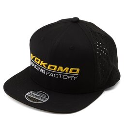 YOKOMO YOKZC-A23BY FACTORY TEAM SNAPBACK FLATBILL HAT (BLACK/YELLOW) (ONE SIZE FITS MOST)