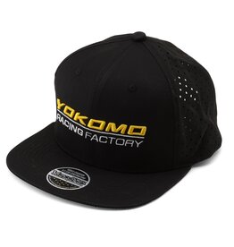 YOKOMO YOKZC-A23BG FACTORY TEAM SNAPBACK FLATBILL HAT (BLACK/GREY) (ONE SIZE FITS MOST)