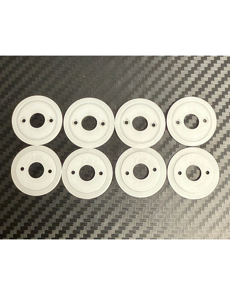 MWX PERFORMANCE MWX MWF1-19DW F1 WHEEL DISCS 19 WHITE MACHINED DELRIN: WHITE (8)