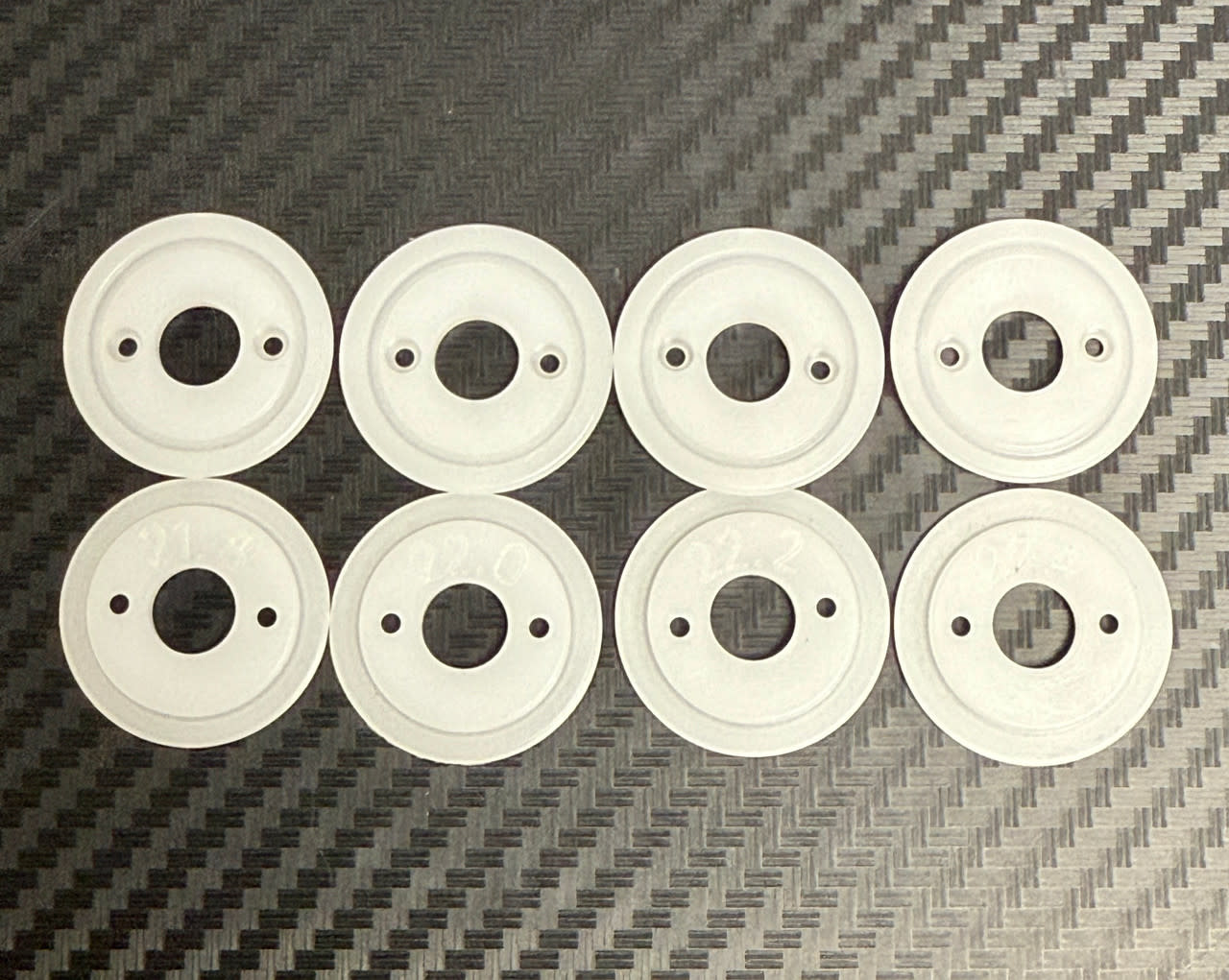 MWX MWF1-19DW F1 WHEEL DISCS 19 WHITE MACHINED DELRIN: WHITE (8)