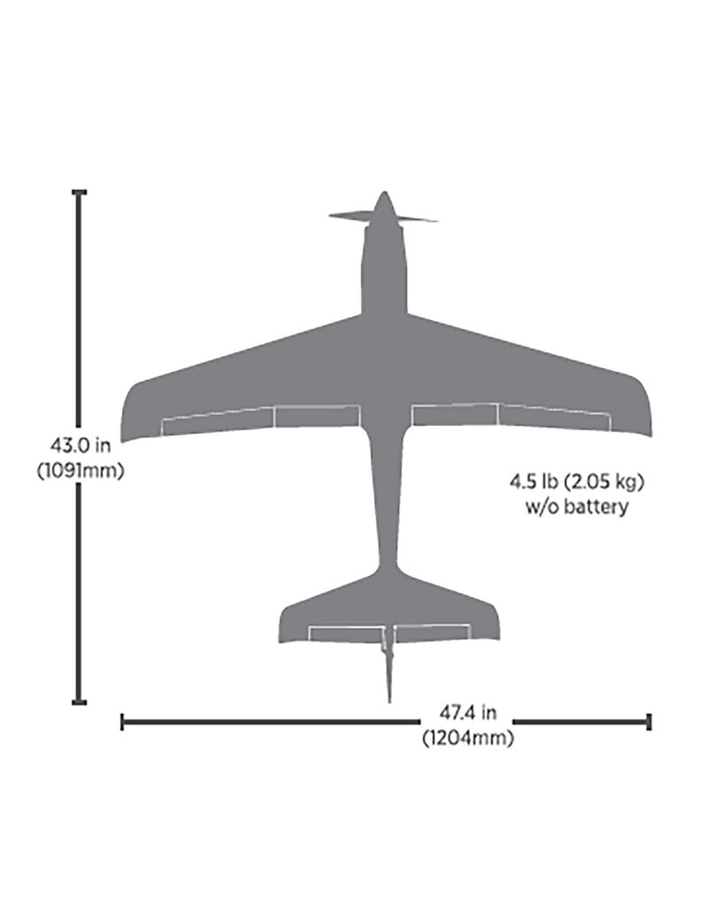 EFLITE ***PRE-ORDER*** EFL120050 V1200 1.2M BNF BASIC WITH AS3X+ AND SAFE SELECT