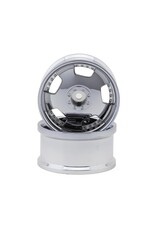 HAYASHI GARAGE HG-20228 EURO VIP DISH STYLE 1/10 DRIFT WHEELS (CHROME) (2) (8MM OFFSET) W/12MM HEX
