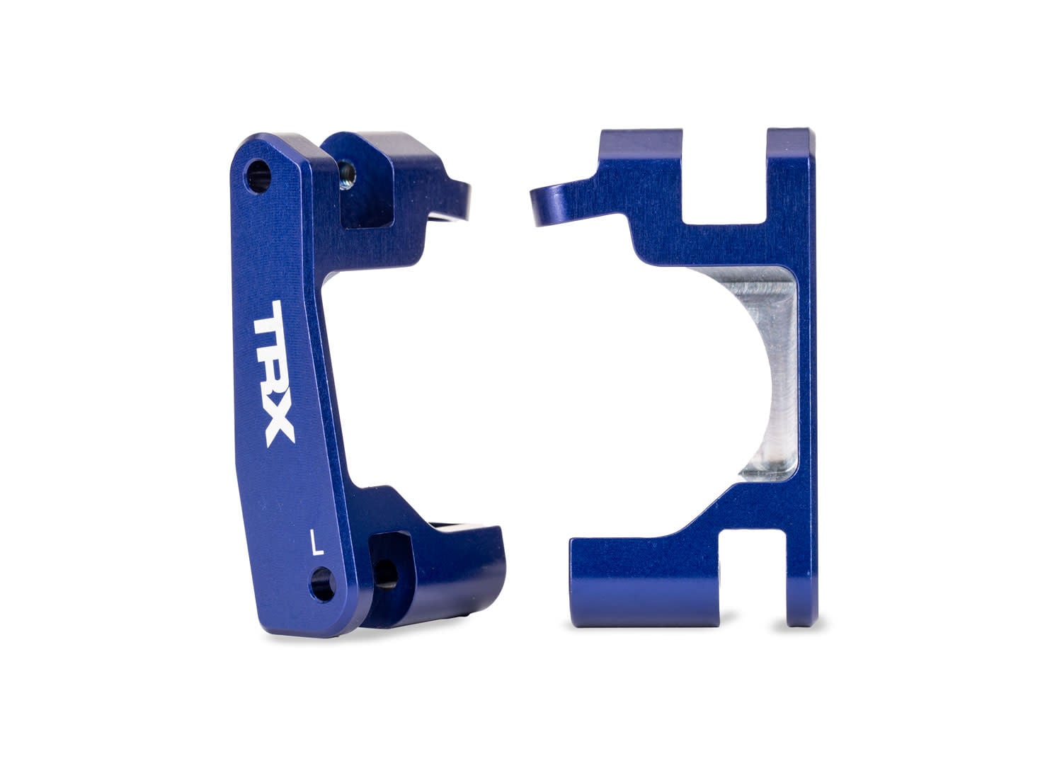 TRA9063-BLUE CASTER BLOCKS ALUM BLUE L&R