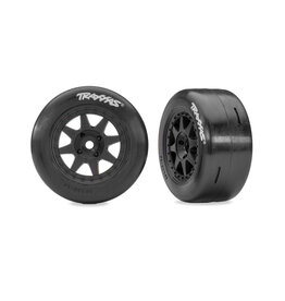 TRAXXAS TRA10875-BLK T&W WHT WHL SLICK TIRE REAR