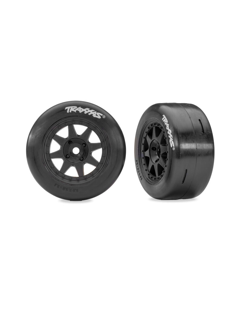 TRAXXAS TRA10875-BLK T&W WHT WHL SLICK TIRE REAR
