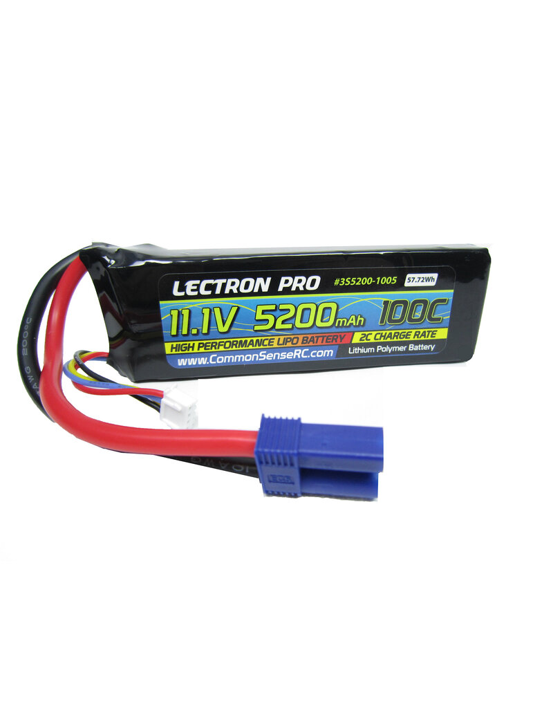 LECTRON PRO LECTRON PRO 3S LIPO 11.1 5200MAH 100C BATTERY: EC5