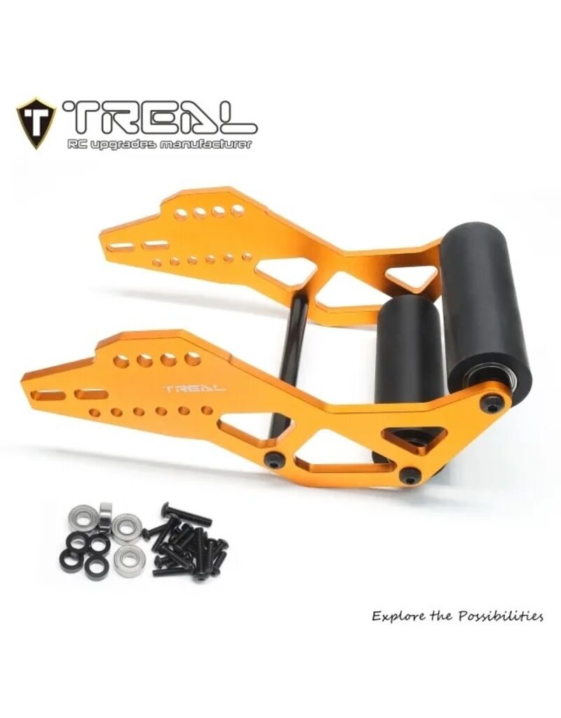 TREAL TRLX003WSETP5 LOSI® LMT™ ALUMINUM ADJUSTABLE STD WHEELIE BAR (ORANGE)