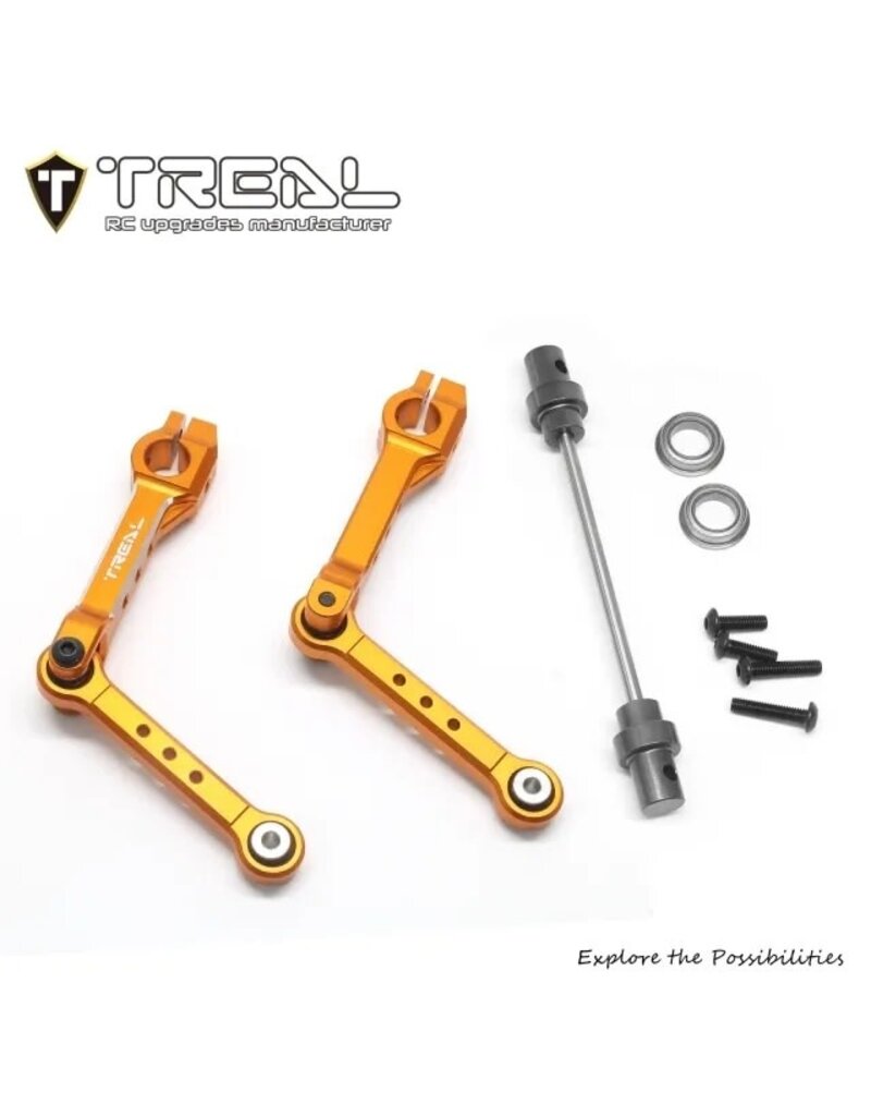 TREAL TRLX003JB8DJN LOSI LMT CNC ALUMINUM SWAY BAR SET (ORANGE) (2) (FRONT/REAR)