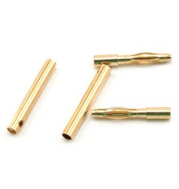 PROTEK RC PTK-5000 2.0MM GOLD PLATED INLINE CONNECTORS (2 MALE/2 FEMALE)