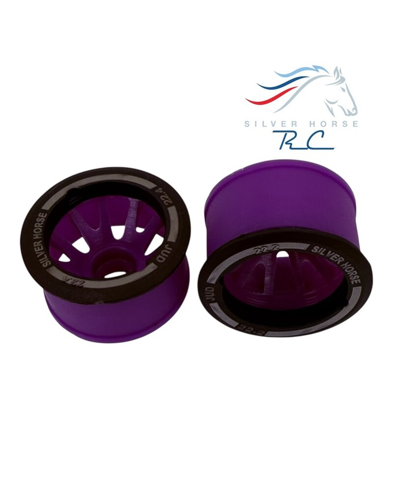 NEXX RACING NXUSA-EVO-R14-P SE PURPLE 2WD “JUD” R14MM THREADED CARBON-FIBER REINFORCED EVO WHEELS