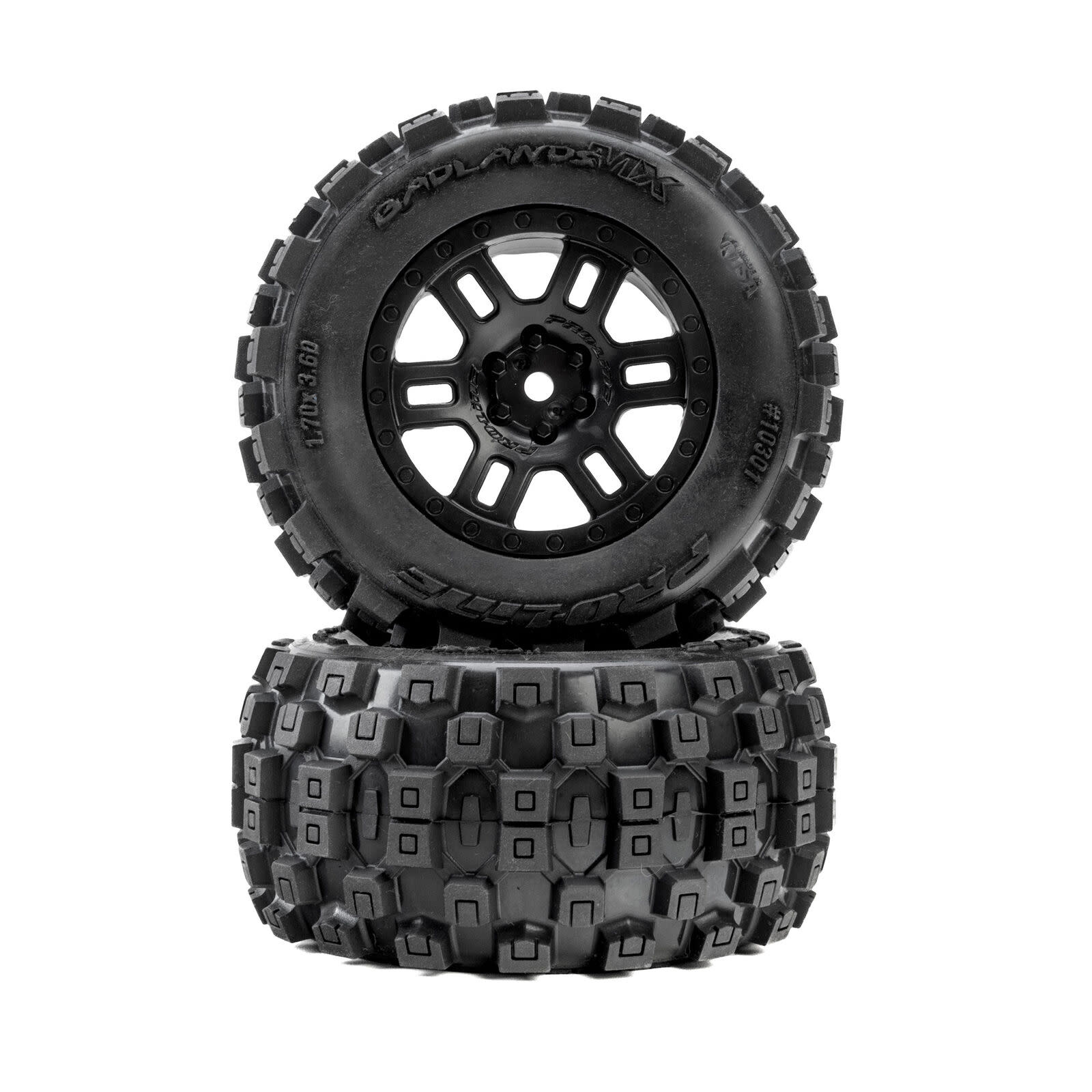 BADLANDS リマスター rockcandy PRO1030110 BADLANDS F/R TIRES MTD 12MM BLACK SPLIT SIX (2) FOR