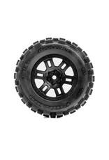 PROLINE RACING PRO1030110 BADLANDS F/R TIRES MTD 12MM BLACK SPLIT SIX (2) FOR ARRMA MINI KRATON