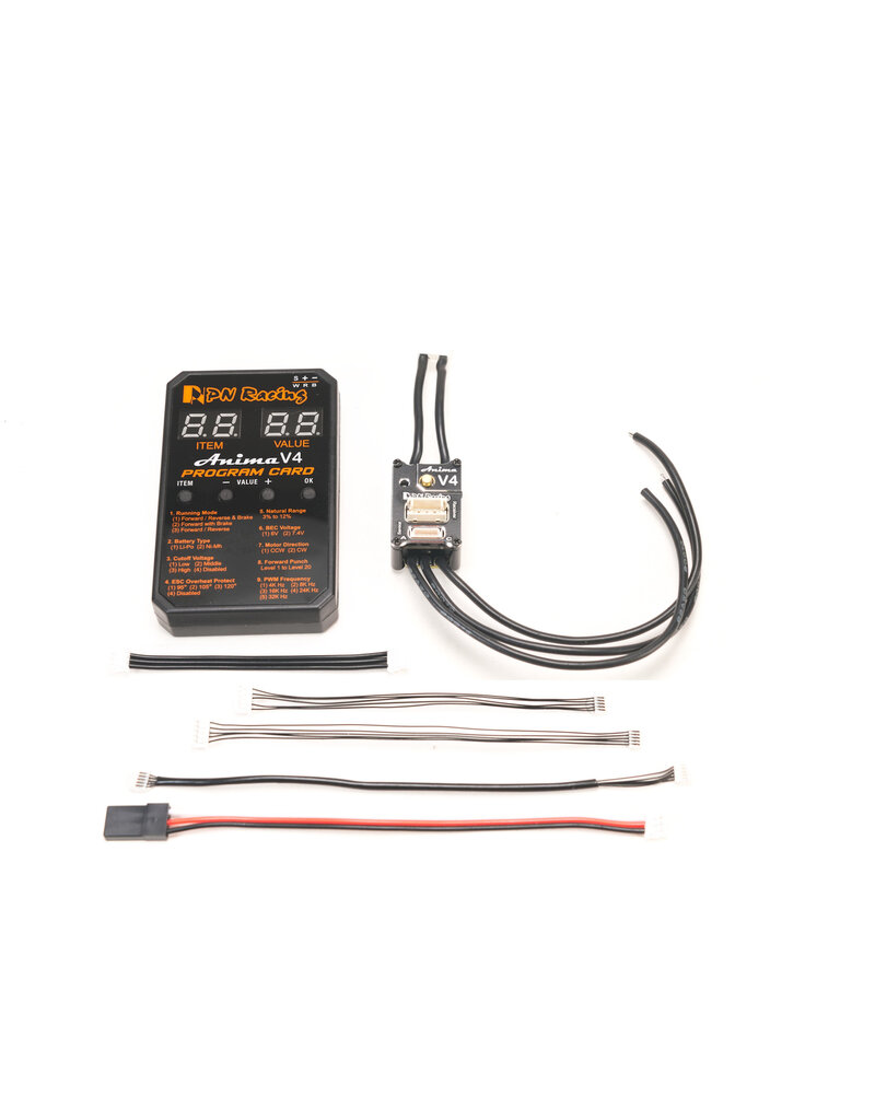 PN RACING PN 500840K ANIMA V4 30A 1/28 SENSORED BRUSHLESS ESC: BLACK