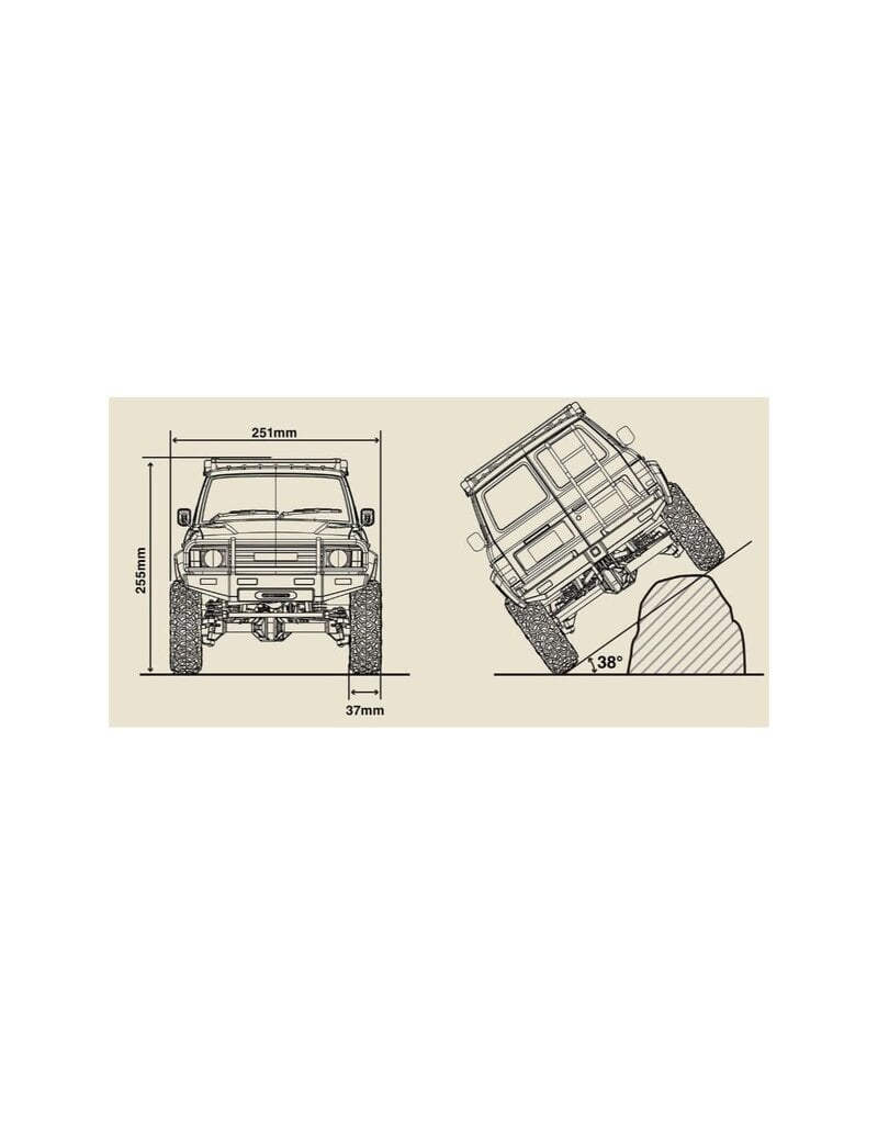 KYOSHO KYO34801T1 KC10 TOYOTA LAND CRUISER 60
