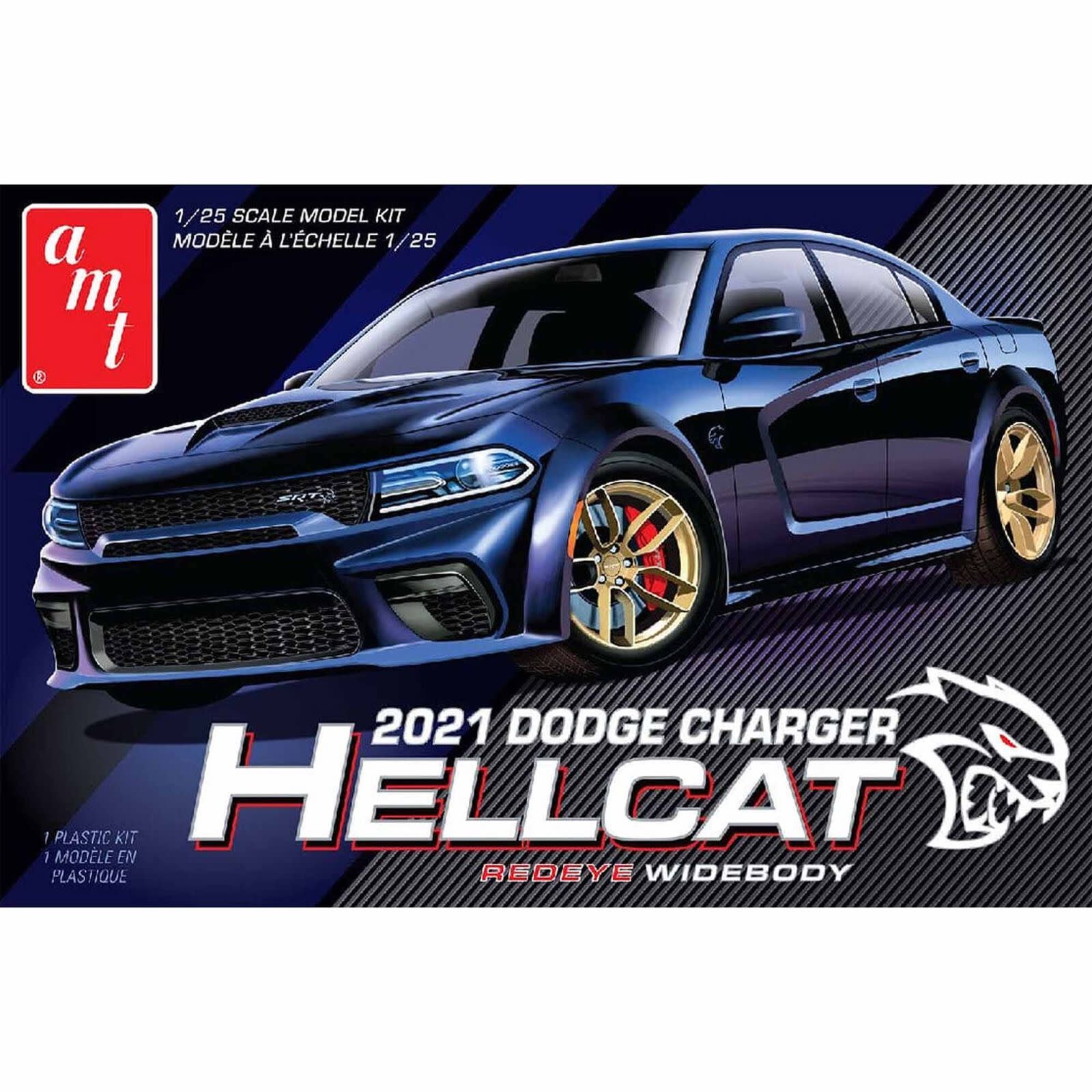 AMT1325M 1/25 SCALE DODGE CHARGER HELLCAT REDEYE WIDEBODY PLASTIC MODEL KIT