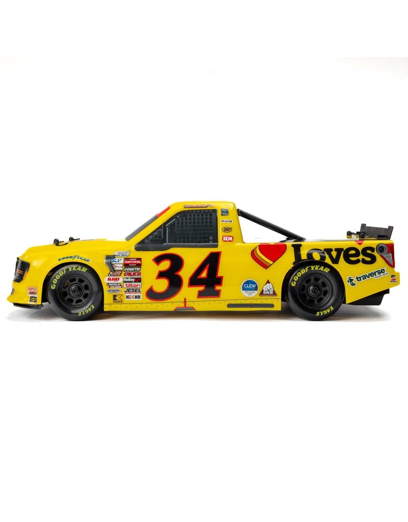 PROLINE RACING PRO365420 LIMITED EDITION PRE-PAINTED/PRE-CUT LAYNE RIGGS #34 LOVE'S BODY FOR LOSI NASCAR