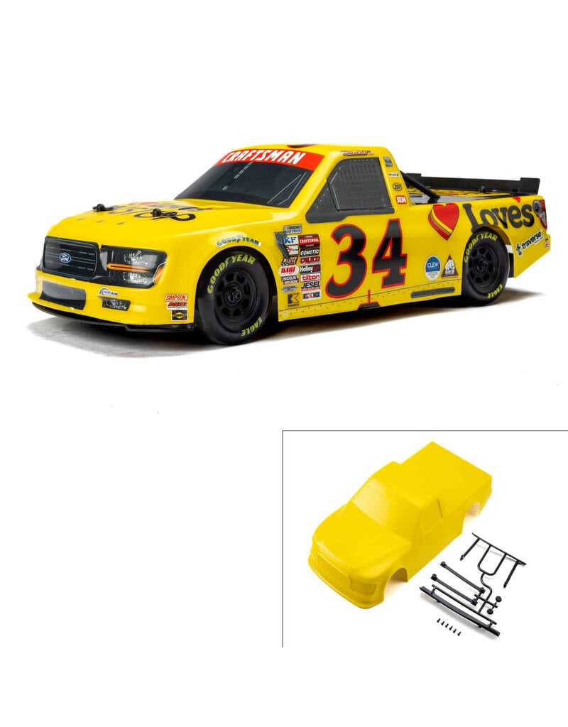 PROLINE RACING PRO365420 LIMITED EDITION PRE-PAINTED/PRE-CUT LAYNE RIGGS #34 LOVE'S BODY FOR LOSI NASCAR