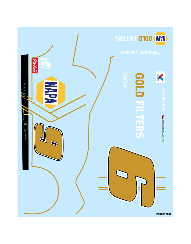 PROLINE RACING PRO371720 ELLIOTT #9 NAPA AUTO PARTS GOLD FILTERS DIY BLACK 2025 BODY FOR LOSI NASCAR