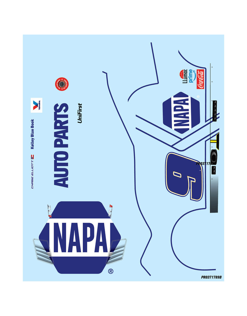 PROLINE RACING PRO371722 LIMITED EDITION 1/12 CHASE ELLIOTT #9 NAPA DIY CLEAR 2025 BODY: LOSI NASCAR